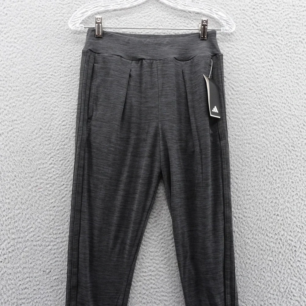 Adidas Kids Black Melange Cuffed Jogger Slim Fit Pants Size Large‎ 14 NEW